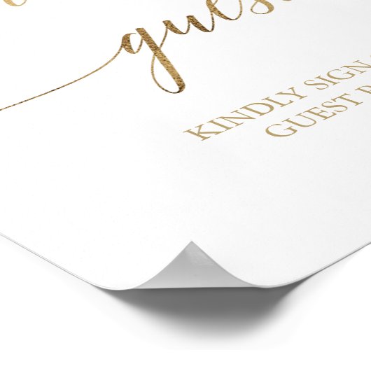 Elegant Gold Calligrafie is ons gebaar Poster (Hoek)
