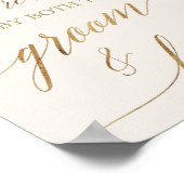 Elegant Gold Calligrafie | Ivory Pick A Seat Sign Poster (Hoek)