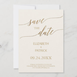 Elegant Gold Calligrafie Voorbeeld Opslaan datum Save The Date