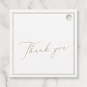 Elegant Gold Calligraphy Baptism Bedankjes Labels (Achterkant)