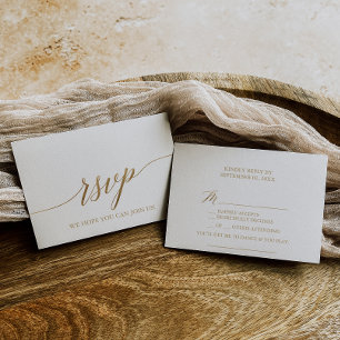 Elégant Gold Calligraphy Demande de chanson Carte