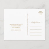 Elegant Gold Calligraphy Hartelijk dank Briefkaart (Achterkant)