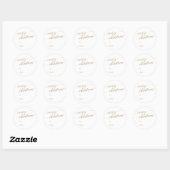Elegant Gold Calligraphy kerstcadeaunaam Ronde Sticker (Vel)