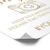 Elegant Gold Calligraphy Oh Snap Sign Poster (Hoek)