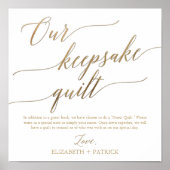 Elegant Gold Calligraphy Our Keepomwille Quilt Poster (Voorkant)
