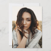 Elegant Gold Calligraphy Photo Graduparty Kaart (Achterkant)