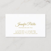 Elegant Gold Calligraphy Script Minimal Design Visitekaartje (Voorkant)