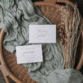 Elégant Gold Calligraphy Wedding Carte RSVP