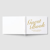 Elegant Gold Calligraphy Wedding Gastenboek (Volledig)
