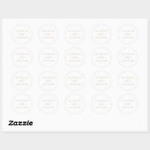 Elegant Gold Calligraphy Wedding Ronde Sticker (Vel)