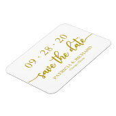 Elegant Gold Calligraphy Wedding Save the Date Magneet (Linkerzijde)