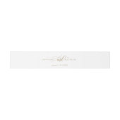 Elegant Gold Calligraphy Wedding Uitnodigingen Wikkel (Vlak)
