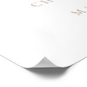 Elegant Gold Calligraphy Welcome Poster Mariage (Coin)