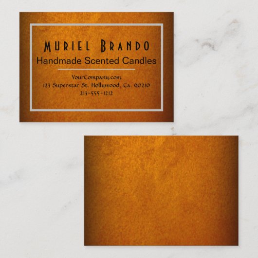 Elegant Gold Candle Company V4 Carte de visite (Devant / Derrière)