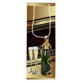 Elegant Gold Champagne/Wine Gift Bag Wijn Cadeautas