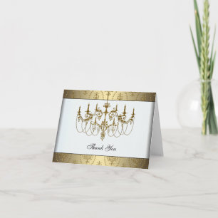 Elegant Gold Chandelier Classy Gold Hartelijk dank Bedankkaart
