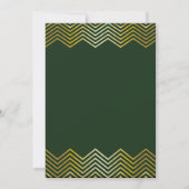 Elegant Gold Chevron Gradun Party Invitation Kaart (Achterkant)