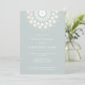 Elegant Gold Circle Motif Light Sage Formele Kaart (Staand voorkant)