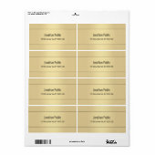 Elegant Gold Colour Simple Design Sjabloon Shippin Etiket (Full Sheet)