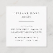 Elegant Gold Conch Shell Vierkante Visitekaartje (Achterkant)