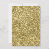 Elégant Gold Confetti Graduation Party Invitation (Dos)