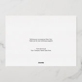 Elegant gold confetti on black Cheers logo Folie Feestdagenkaart (Achterkant)