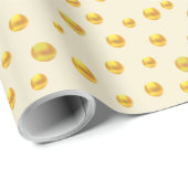 Elegant Gold Confetti op Champagne Color Cadeaupapier (Rol Hoek)