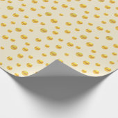Elegant Gold Confetti op Champagne Color Cadeaupapier (Hoek)