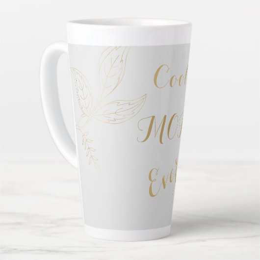 Elegant Gold Coolest Mam Ever Grey Latte Mok (Linkerhoek)