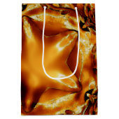 Élégant Gold Copper Christmas Star Chic Cadeau Sac (Dos)