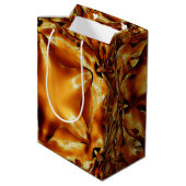 Élégant Gold Copper Christmas Star Chic Cadeau Sac (Dos Angle)