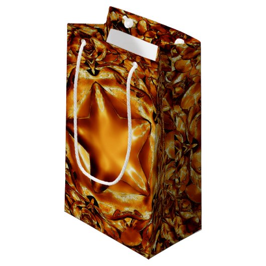 Elegant Gold Copper kerstster Chic Cadeautas (Voorkant Gekanteld)