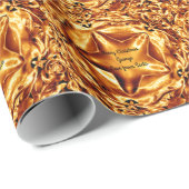 Elegant Gold Copper Kerststerren Cadeaupapier (Rol Hoek)