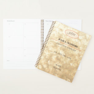 Élégant Gold Corporate Business Executive Planner