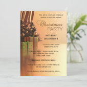 Elegant Gold Corporate Christmas Party Invitation (Debout devant)