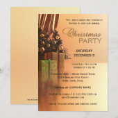 Elegant Gold Corporate Christmas Party Invitation (Devant / Derrière)