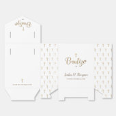 Elegant Gold Cross White Bautizo Personalized Bedankdoosjes (Ongevouwen)