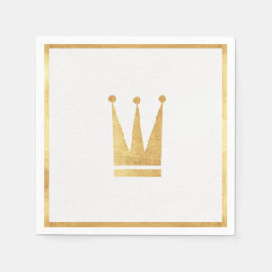 Elegant Gold Crown Napkins Servet