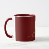 Elegant Gold Custom Monogram C Naam Mok (Links)