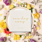 Elegant Gold Custom Rehearings Een dag verder Servet