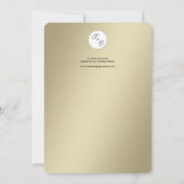 Elegant Gold Damask Enregistrer la carte Date (Dos)