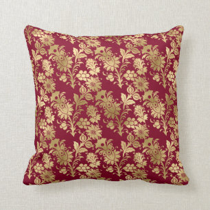 Elegant Gold Damask op Sierkussen van Bourgogne