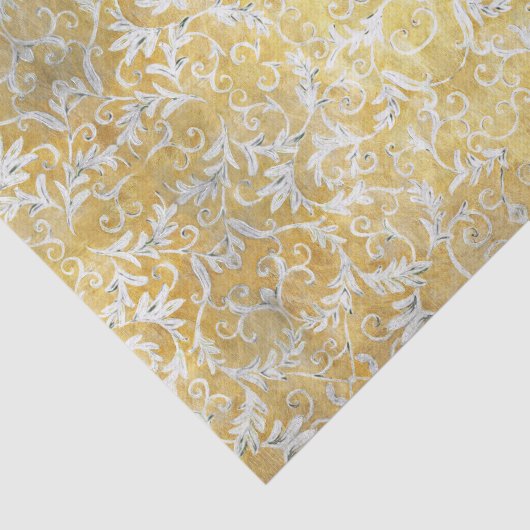 Elegant Gold Damask Pattern Tissuepapier (Detail)
