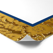 Elegant Gold Damask Wedding Welcome Poster (Hoek)