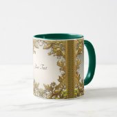 Elegant Gold Decorative Floral Mug (Devant droit)