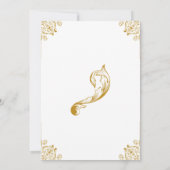 Elegant Gold Design Wedding Invitation on White (Dos)