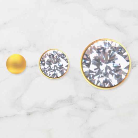 Elegant Gold & Diamond 40e, 50e, 60e verjaardag Confetti (Achterkanten)