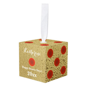 Elegant Gold Dice KerstBunco Kubus Ornament