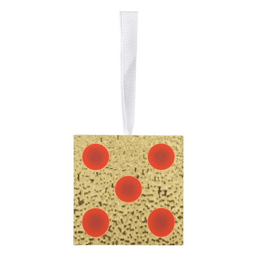 Elegant Gold Dice KerstBunco Kubus Ornament (Rechts)