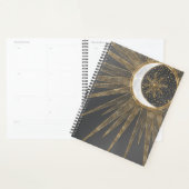 Elegant Gold Doodles Sun Moon Mandala Design (Devant avec enveloppe)